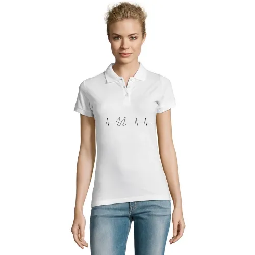 Bierflaschen Herzschlag Frauen Polo