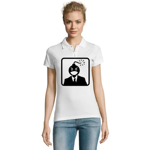 Bombenkopf im Rechteck Polo