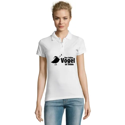 der frühe Vogel ist müde Frauen Polo