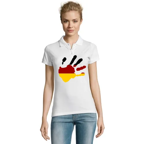 Deutschland Hand aufs Herz Polo Frauen Perfect