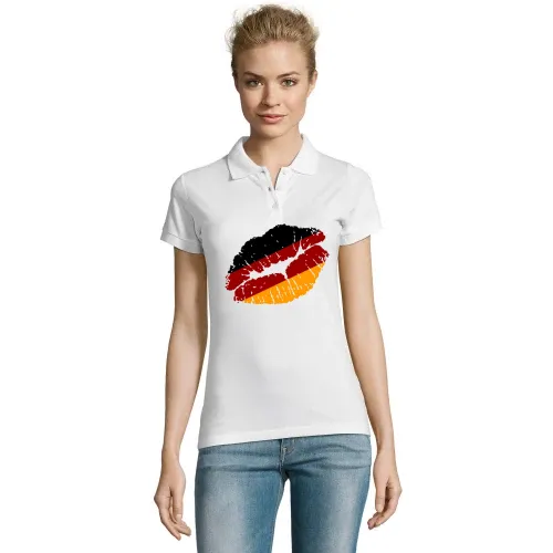 Deutschland Kussmundabdruck Polo Frauen Perfect