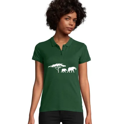 Elefanten in der Savanne Frauen Polo