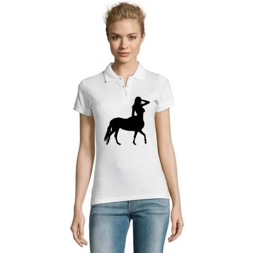 Frauenkörper auf Pferd Polo