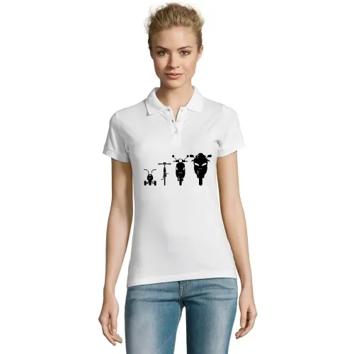 Motorrad Evolution Front Frauen Polo