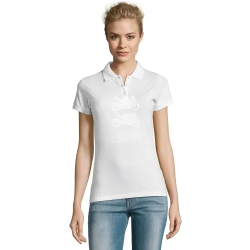 Motorrad hoch3 weiß Polo