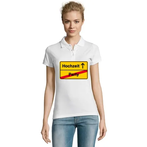 Ortsausgangsschild Hochzeit Party Polo