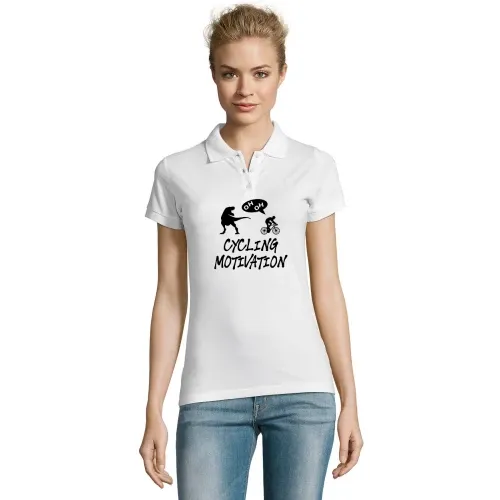 Radfahrer Dino TRex Motivation Mountainbiker Polo Frauen Perfect