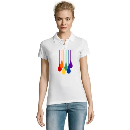Regenbogen Tropfen Polo