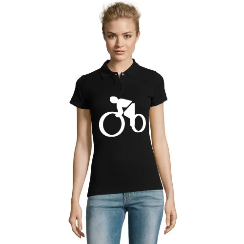 Rennrad Symbol 3D Polo