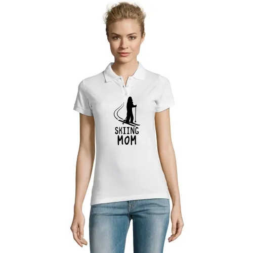 Skiing Mom Frauen Polo