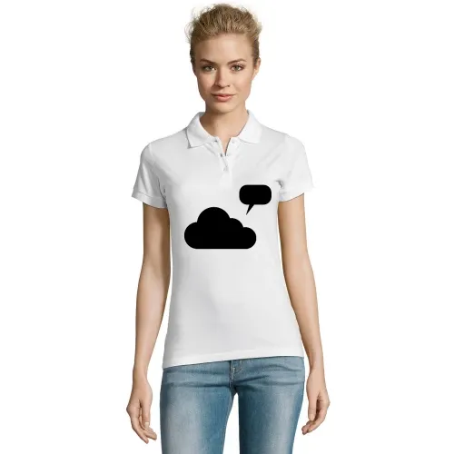 sprechende Wolke Frauen Polo