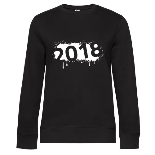 2018 Farbklecks Sweat Frauen Queen Crew Neck