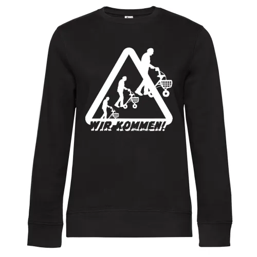 Achtung Rollatoren Wir kommen Sweat Frauen Queen Crew Neck