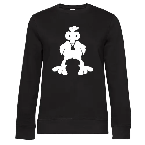 Agro Hahn Black Sweat Frauen Queen Crew Neck