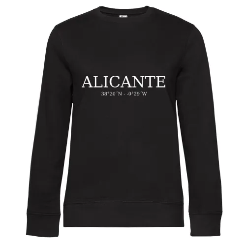 Alicante Koordinaten Sweat Frauen Queen Crew Neck