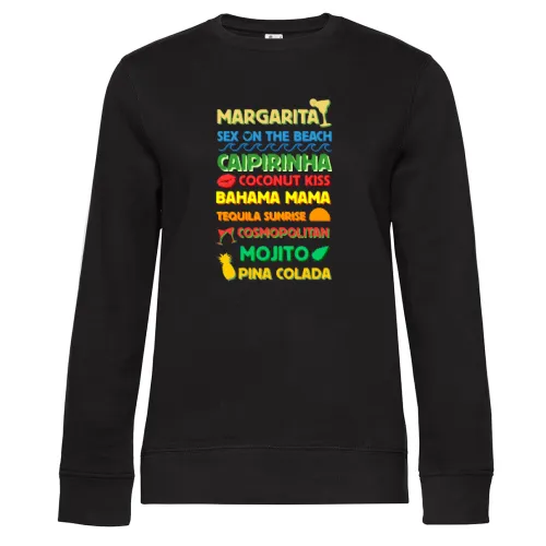 Alkoholische Cocktails Sweat Frauen Queen Crew Neck