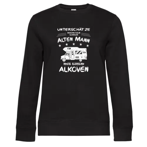 Alkoven Wohnmobil Womo Camping Rentner Spruch Sweat Frauen Queen Crew Neck