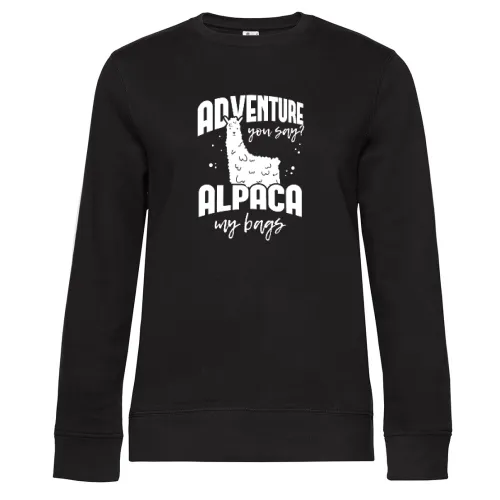Alpaka Abenteuer Sweat Frauen Queen Crew Neck