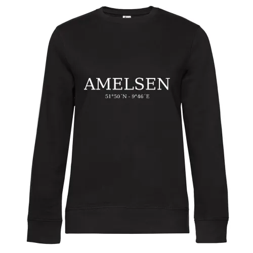 Amelsen Koordinaten Sweat Frauen Queen Crew Neck