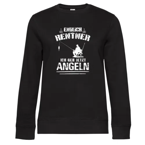 Angel Rente Angler Rentner Geh Jetzt Angeln Spruch Frauen Sweat