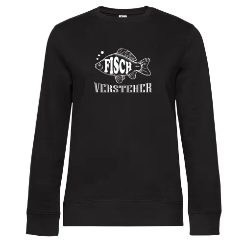 Angler Angeln Hobbyangler Fischversteher Geschenk Sweat Frauen Queen Crew Neck