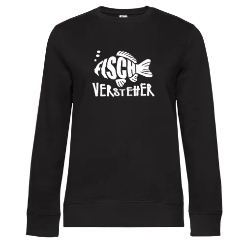 Angler Angeln Hobbyangler Fischversteher Geschenk Sweat Frauen Queen Crew Neck