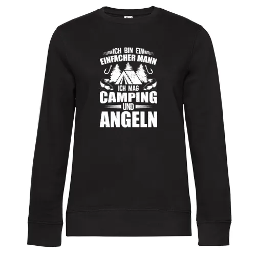 Angler Camper Angeln Camping Einfacher Mann Spruch Sweat