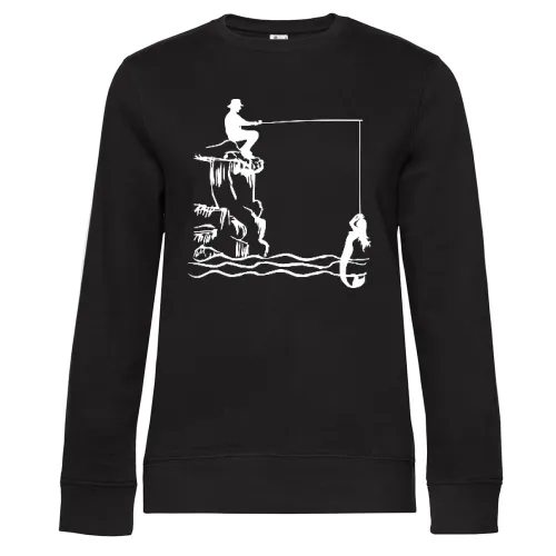 Angler mit Nixe Frauen Sweat