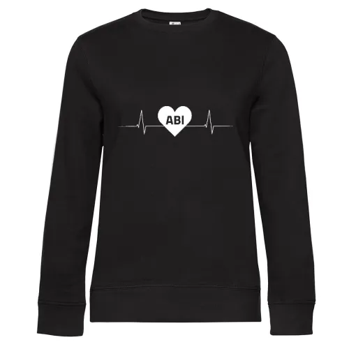 Anhalt, Bitterfeld ABI Nummernschild Herzschlag Sweat Frauen Queen Crew Neck