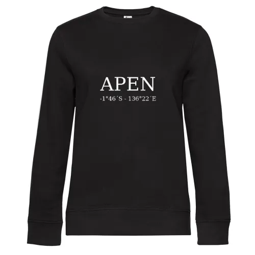 Apen Koordinaten Sweat Frauen Queen Crew Neck