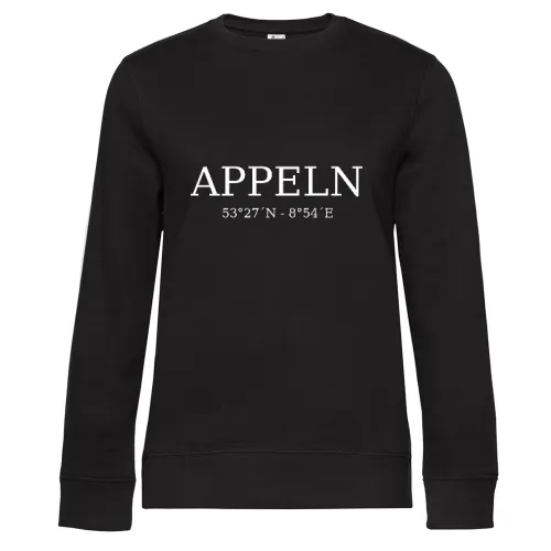 Appeln Koordinaten Sweat Frauen Queen Crew Neck