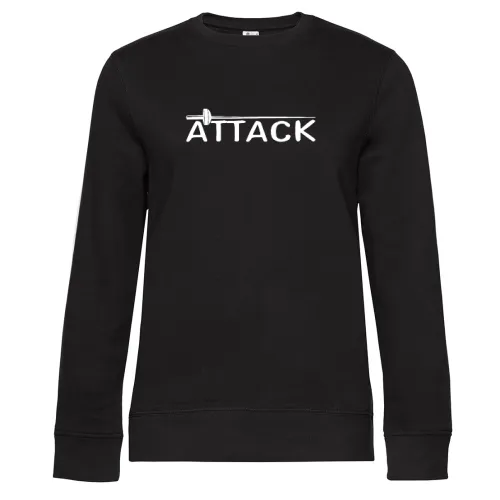 Attack Fechten Fechter Degen Sweat Frauen Queen Crew Neck