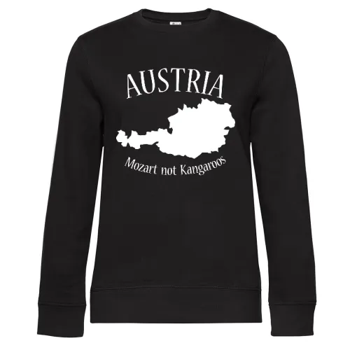 Austria Mozart not Kangaroos Sweat Frauen Queen Crew Neck