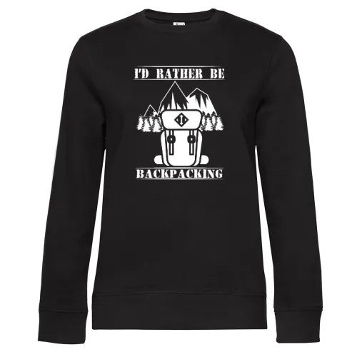 Backpacking Backpacker Reisender Sweat Frauen Queen Crew Neck