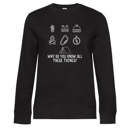Backpacking Schule 3 Sweat Frauen Queen Crew Neck