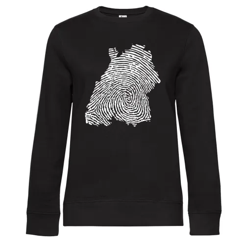 Baden-Württemberg Fingerabdruck Sweat Frauen Queen Crew Neck