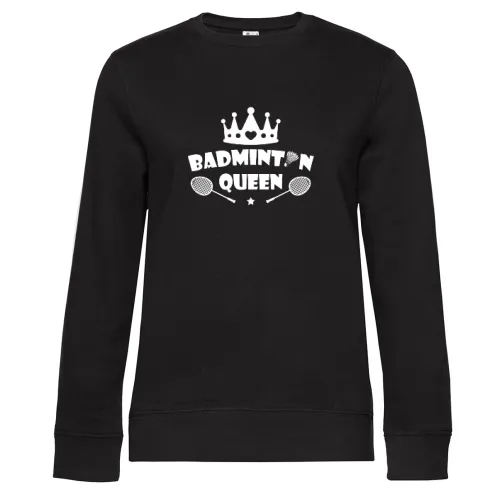 Badminton Queen Federball Badmintonspielerin Sweat Frauen Queen Crew Neck