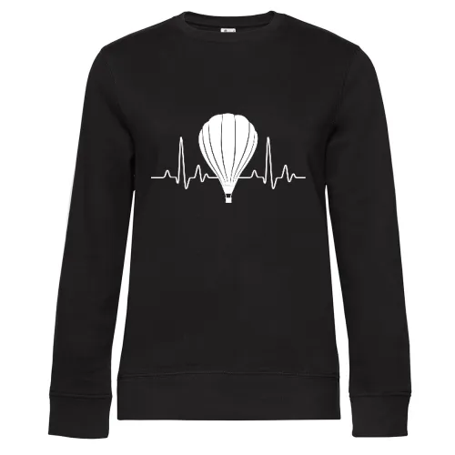 Ballonfahrt Heissluftballon Herzschlag Ballonflug Frauen Sweat