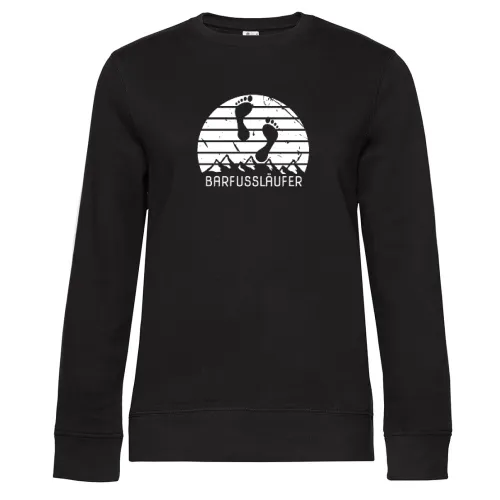 Barfussläufer Barfuss Retro Barfuß Berge Vintage Frauen Sweat