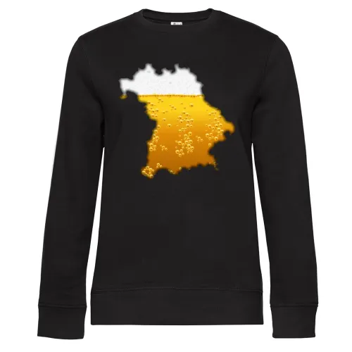 Bayern mit Bier Sweat Frauen Queen Crew Neck