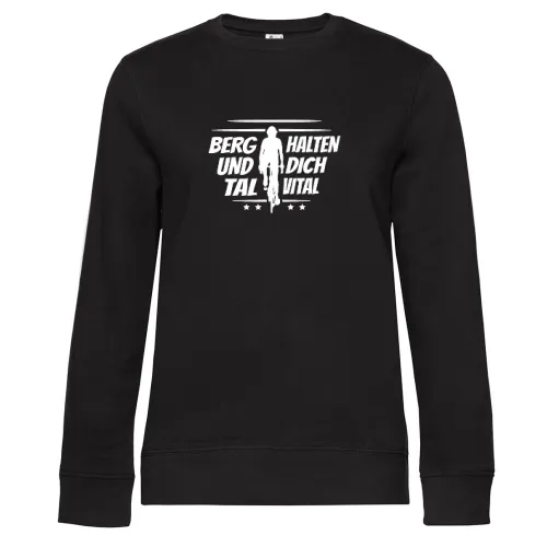 Berg und Tal Halten Dich Vital Anti Ebike Spruch Sweat Frauen Queen Crew Neck