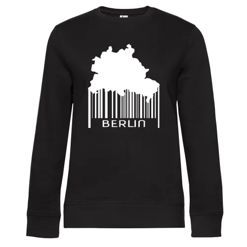 Berlin Barcode Berliner Strichcode Farbe wählbar Frauen Sweat Berlin Barcode Berliner Strichcode Farbe wählbar Sweat