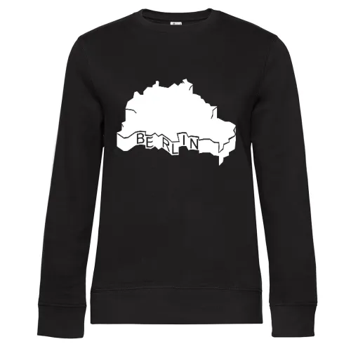 Berlin Umriss 3D Sweat Frauen Queen Crew Neck