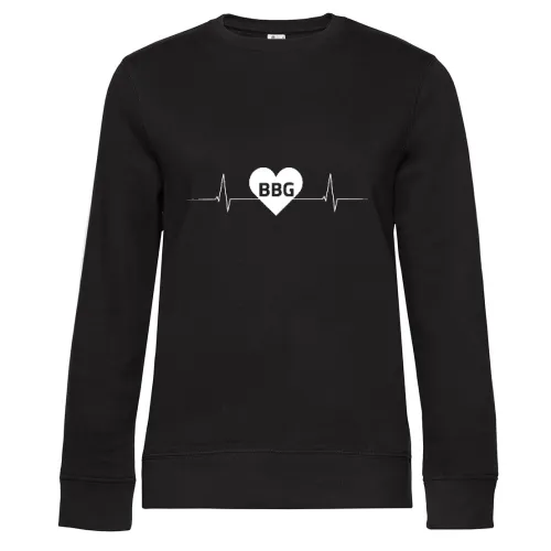 Bernburg BBG Nummernschild Herzschlag Sweat Frauen Queen Crew Neck