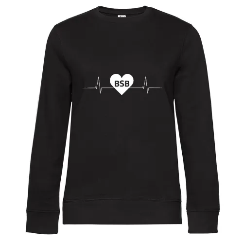 Bersenbrück BSB Nummernschild Herzschlag Sweat Frauen Queen Crew Neck