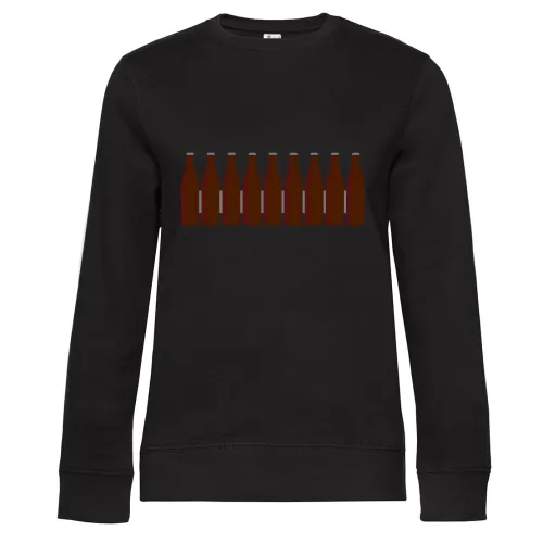 Bierflaschen Shirt Sweat Frauen Queen Crew Neck