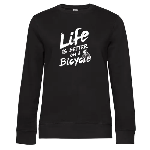 Bike Radfahrer Bicycle Spruch Rennrad Fahrrad Sweat Frauen Queen Crew Neck