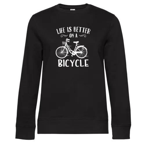 Bike Radfahrer Spruch Citybike Fahrrad Damenrad Sweat Frauen Queen Crew Neck