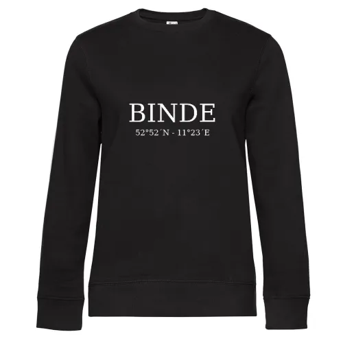 Binde Koordinaten Sweat Frauen Queen Crew Neck