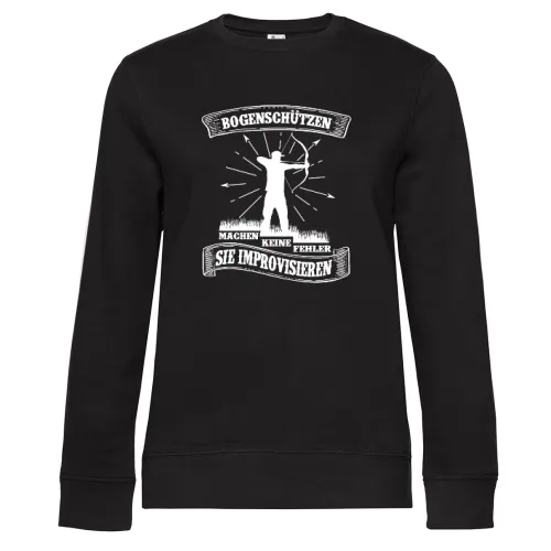 Bogenschützen Improvisieren Spruch - Archer Sweat Frauen Queen Crew Neck